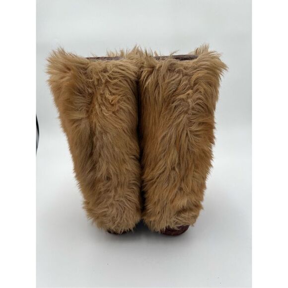 Vintage Furry Yeti Winter Boots Waterproof 70s RARE women 7 men 5 Winterproofs - Picture 3 of 8